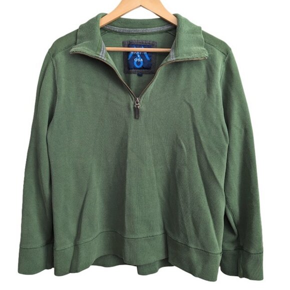 Martin + Osa Other - MARTIN + OSA Red Zip Neck Long Sleeve Sweatshirt